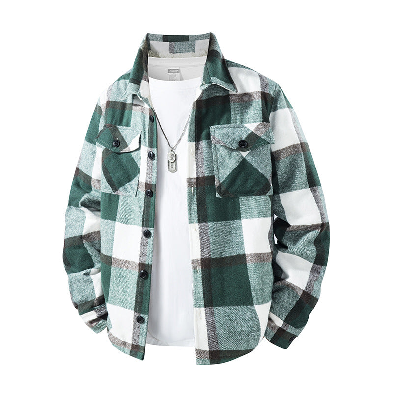Herren Karierte Flanelljacke mit praktischen Taschen Echo Archiv