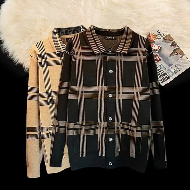 Damen Karierte Hemdjacke mit praktischen Taschen und eleganter Knopfleiste Echoarchiv