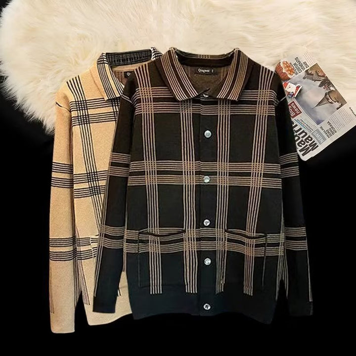 Damen Karierte Hemdjacke mit praktischen Taschen und eleganter Knopfleiste Echoarchiv