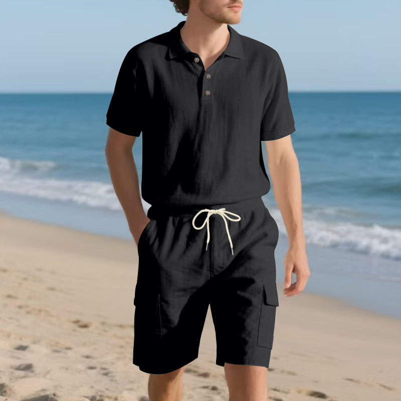Herren Poloshirt und Badeshorts mit praktischen Taschen Echoarchiv