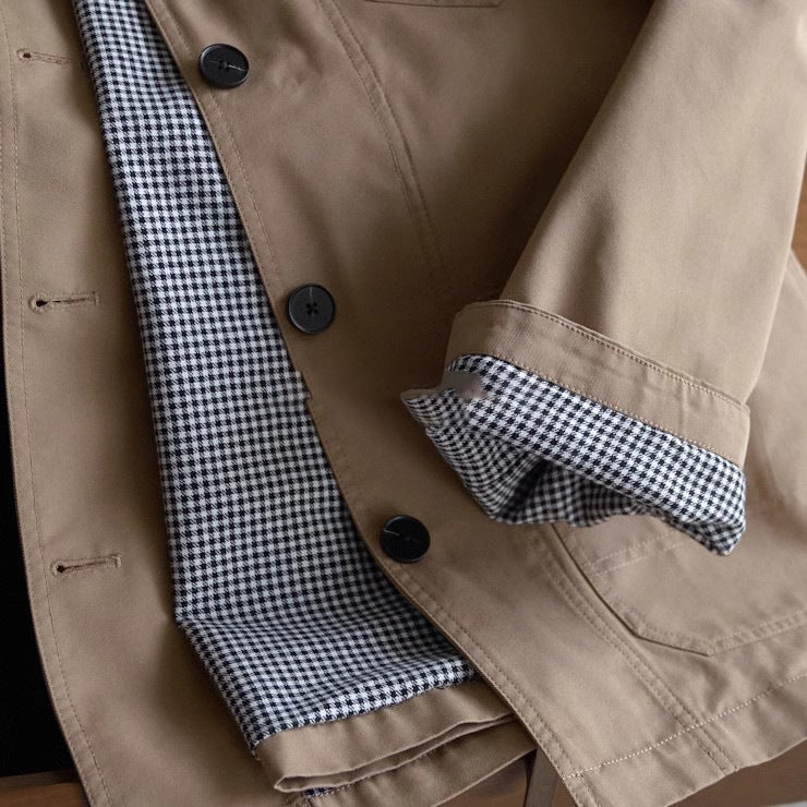 Damen Modische Übergangsjacke mit weichem Kragen Echoarchiv
