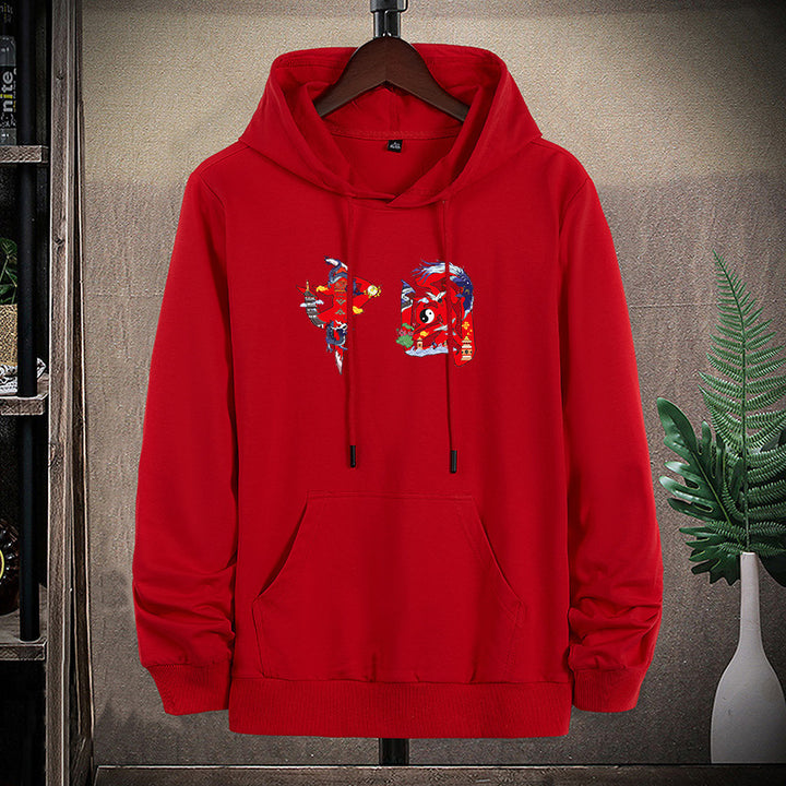 Unisex Kapuzen-Sweatshirt mit Kängurutasche und auffälligem Grafikprint Echo Archiv