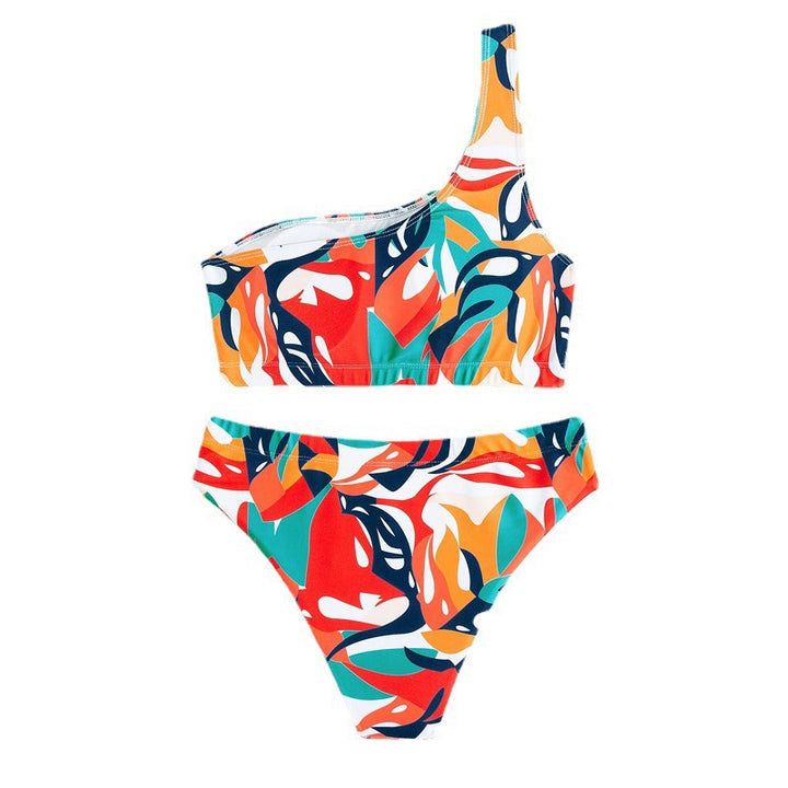 Damen Einseitiger Bikini mit floralem Design und hohem Beinausschnitt Echo Archiv