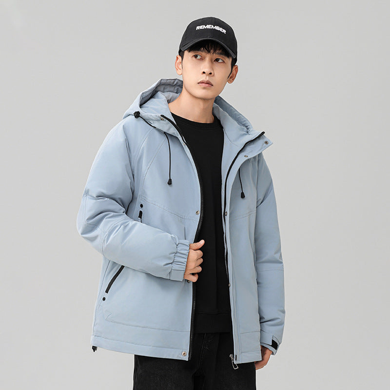 Herren Technische Winterjacke mit verstellbarem Kapuzenkragen Echoarchiv
