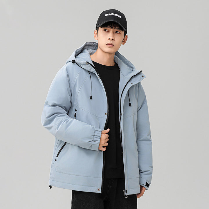 Herren Technische Winterjacke mit verstellbarem Kapuzenkragen Echoarchiv