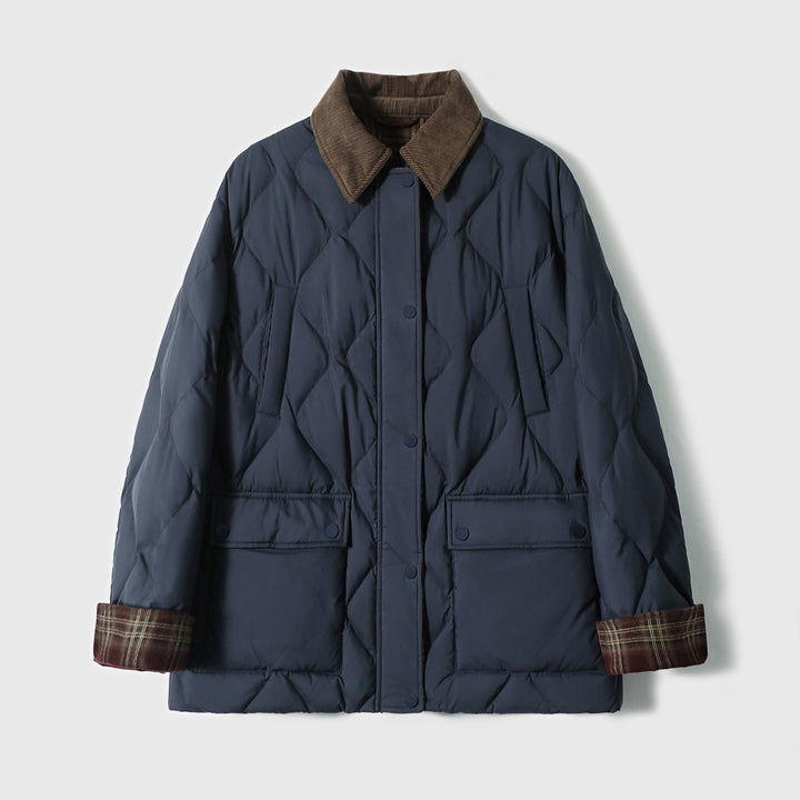 Damen Steppjacke mit karierten Akzenten Echoarchiv