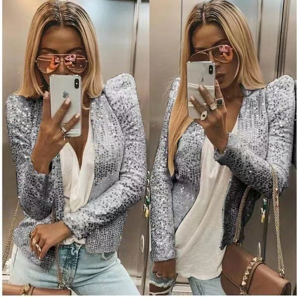 Damen Glitzernde Strickjacke Echoarchiv