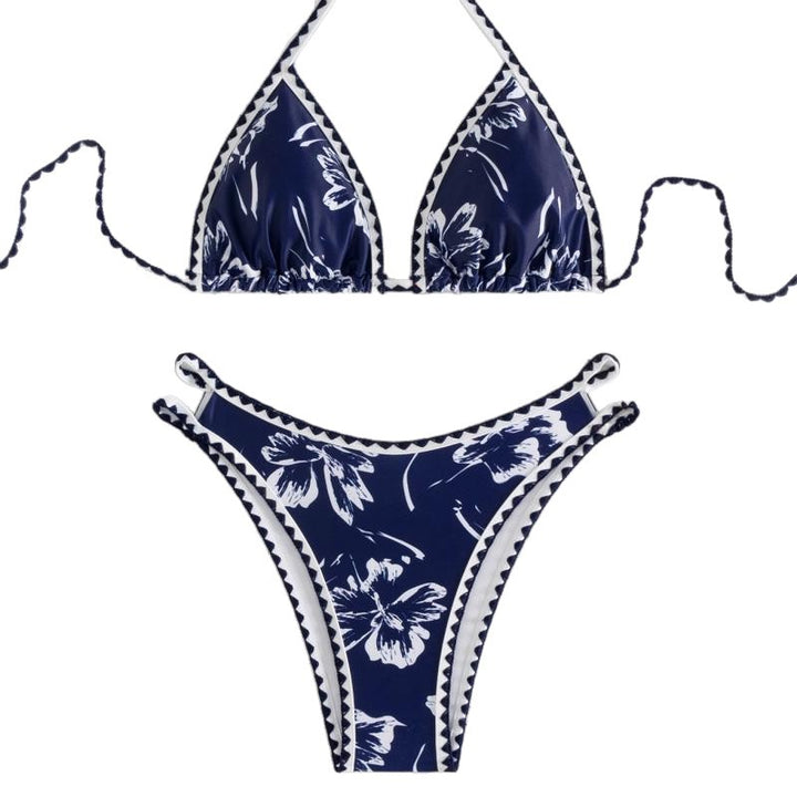 Damen Triangel-Bikini mit floralem Design und verstellbaren Trägern Echo Archiv
