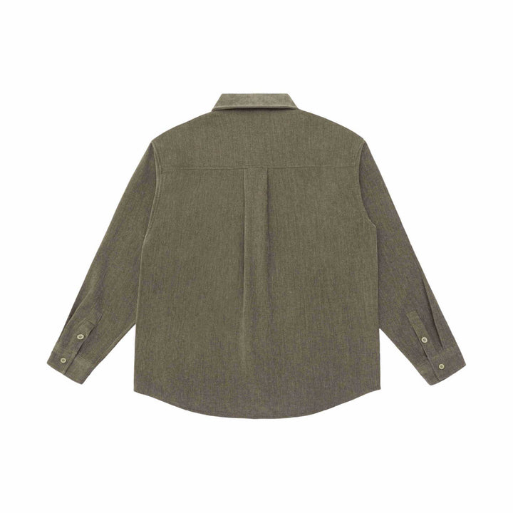 Herren Overshirt-Jacke aus strukturiertem Wollmix mit Brusttasche Echoarchiv