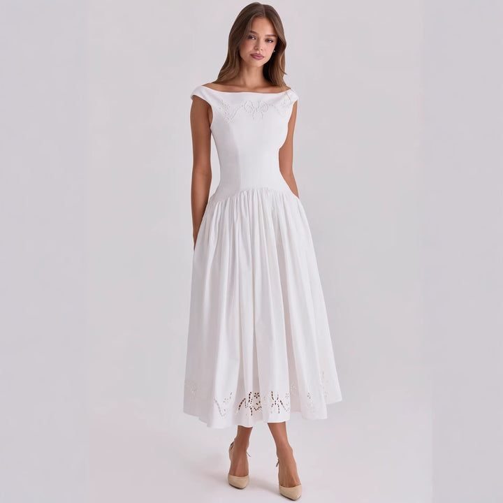 Damen Elegantes Midi-Kleid mit incisierten Details Echo Archiv