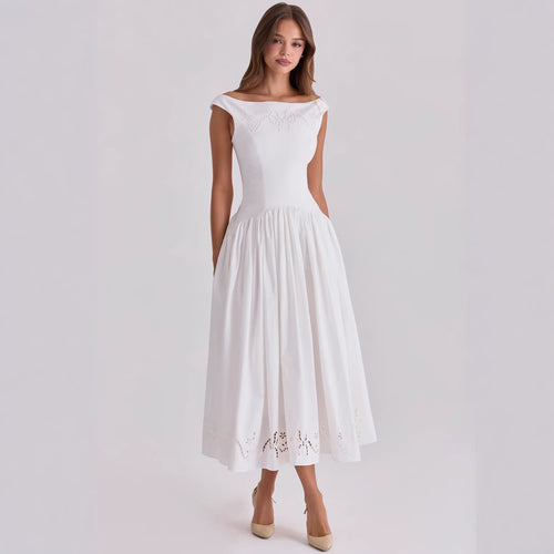 Damen Elegantes Midi-Kleid mit incisierten Details Echo Archiv