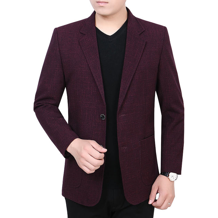 Herren Glencheck-Sakko Slim Fit aus Wollmischung mit dezentem Overcheck – Tianoro