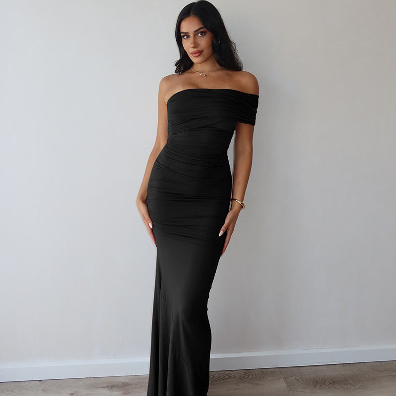 Damen Elegantes Maxikleid mit raffinierter Drapierung Echo Archiv