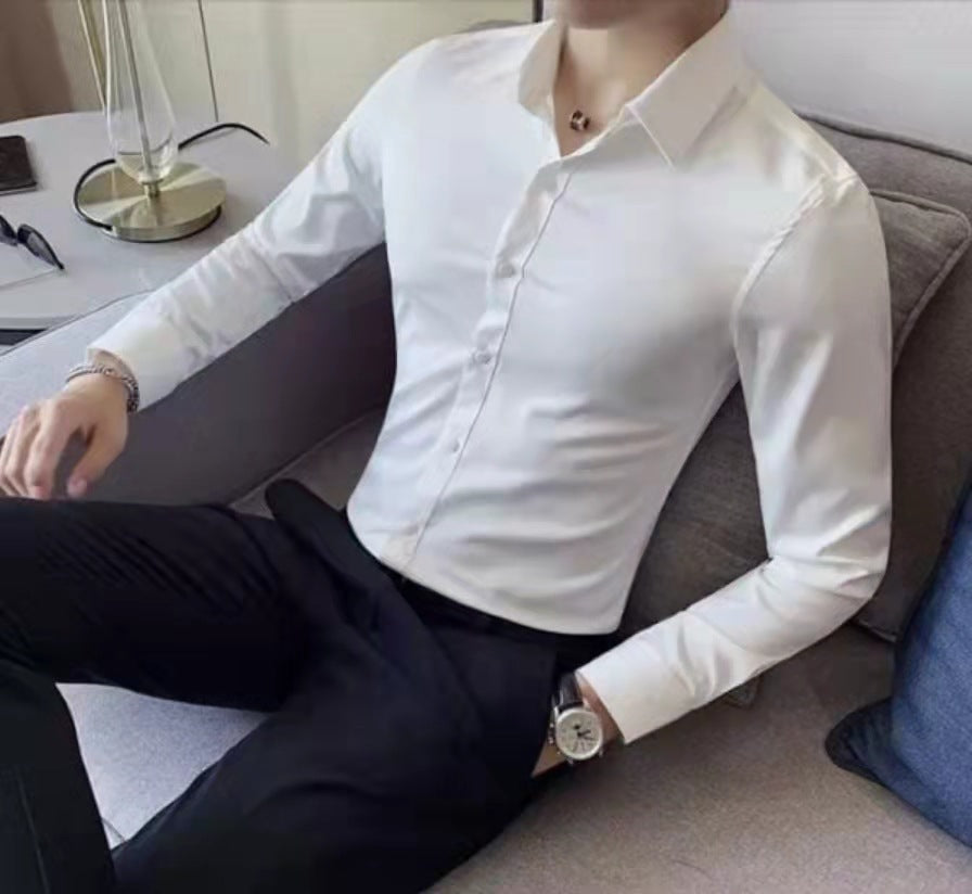 Herren Langarmhemd mit atmungsaktivem Stretch-Gewebe Echoarchiv