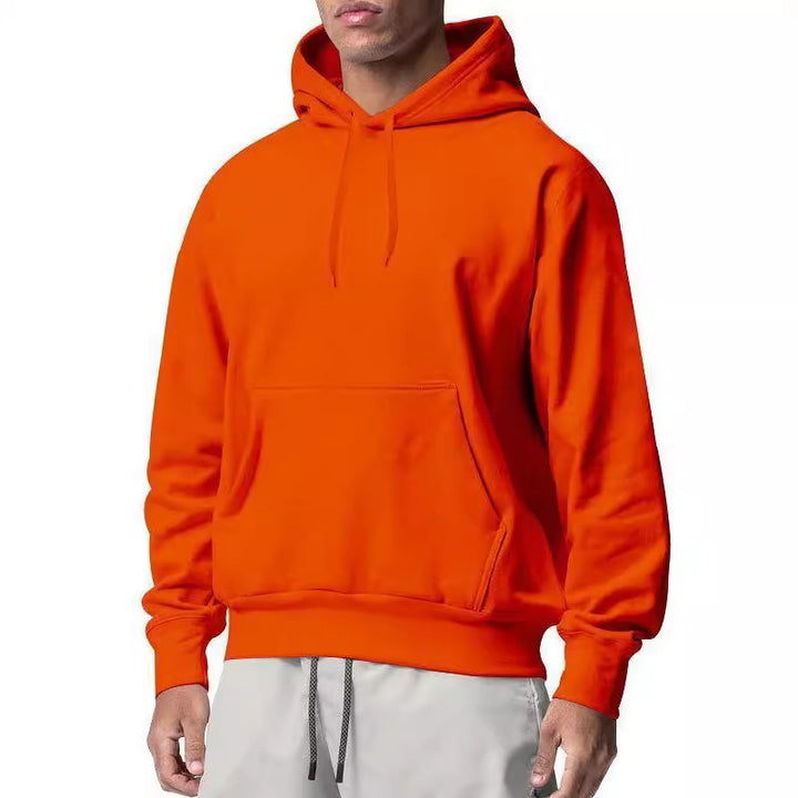 Herren Premium-Kapuzenpullover mit Kängurutasche, innen angerautem Fleece, verstärkter Nackennaht und geripptem Saum – Cavarno