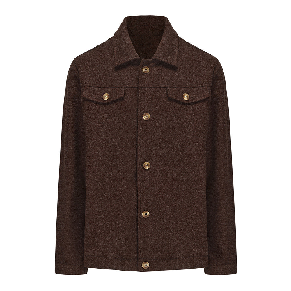 Herren modische Jacke mit strukturiertem Gewebe und vielseitigen Taschen Echoarchiv
