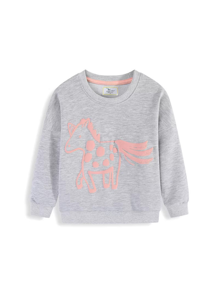 Mädchen Sweatshirt mit verspieltem Pferde-Design Echo Archiv