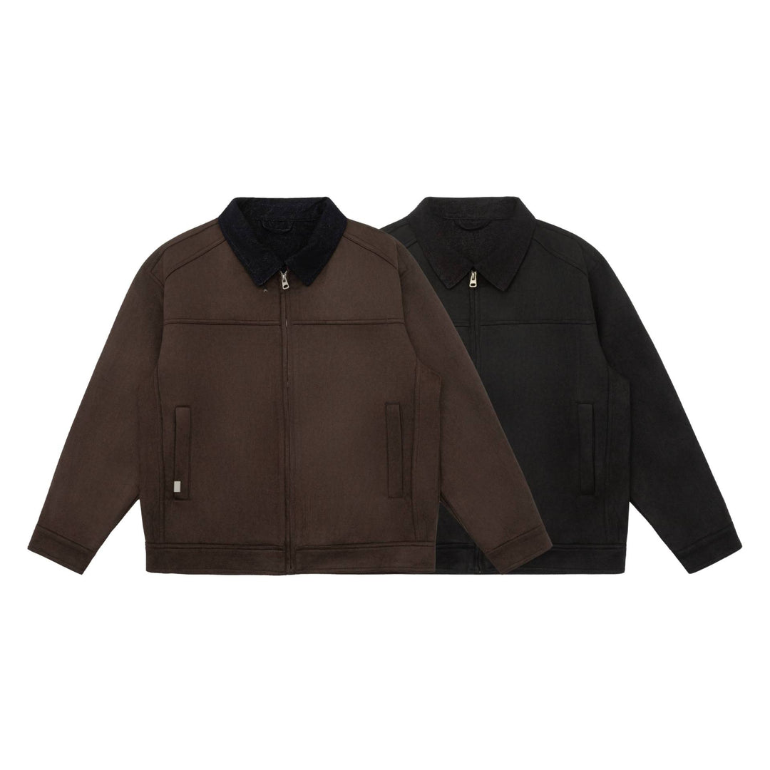 Herren Kurzblouson im Canvas-Workwear-Stil mit Cordkragen Echoarchiv