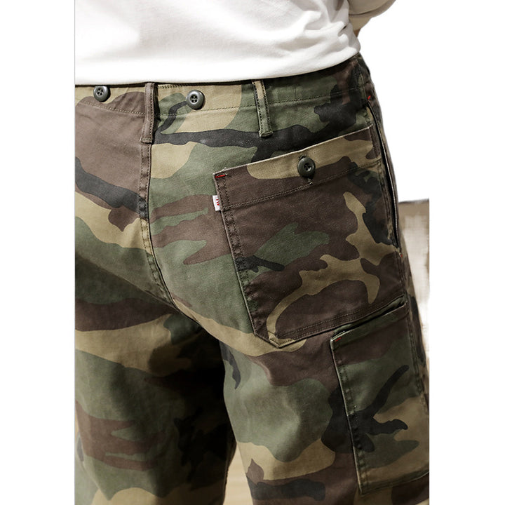 Herren Cargohose mit modernen Camouflage-Details und bequemen Schnitt Echoarchiv
