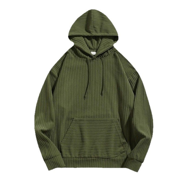 Herren lässiger Hoodie mit strukturiertem Rippenmuster und praktischen Taschen Echoarchiv