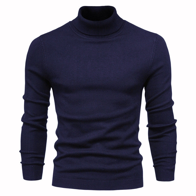 Herren Eleganter Rollkragenpullover aus weicher Wolle Echoarchiv