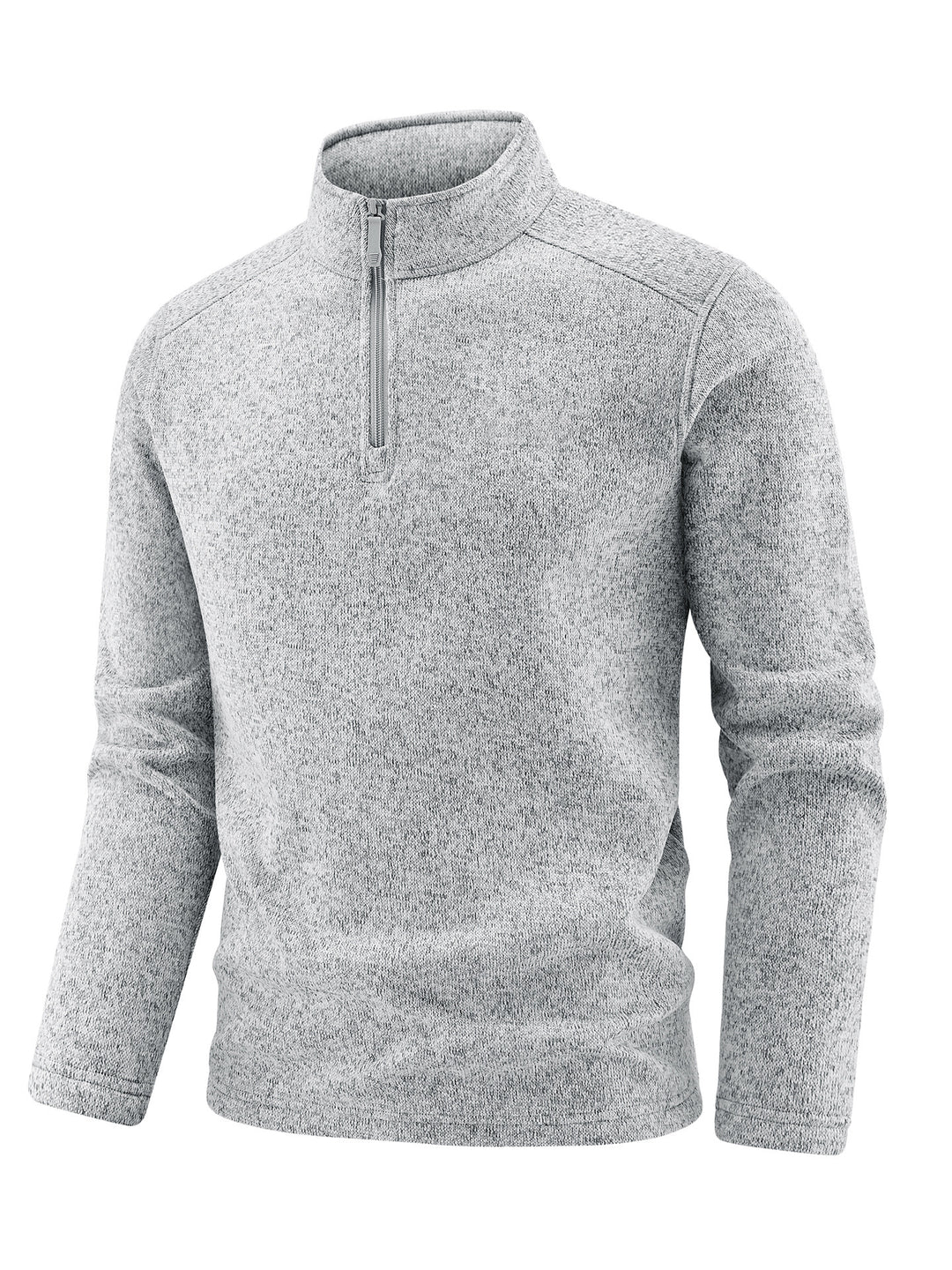 Herren Thermischer Strick-Fleecepullover mit halbem Reißverschluss und Stehkragen Echo Archiv