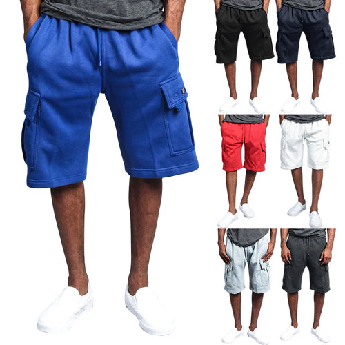 Herren Cargo-Shorts aus atmungsaktivem Sweatstoff mit verstellbarem Kordelzug und praktischen Taschen Echoarchiv