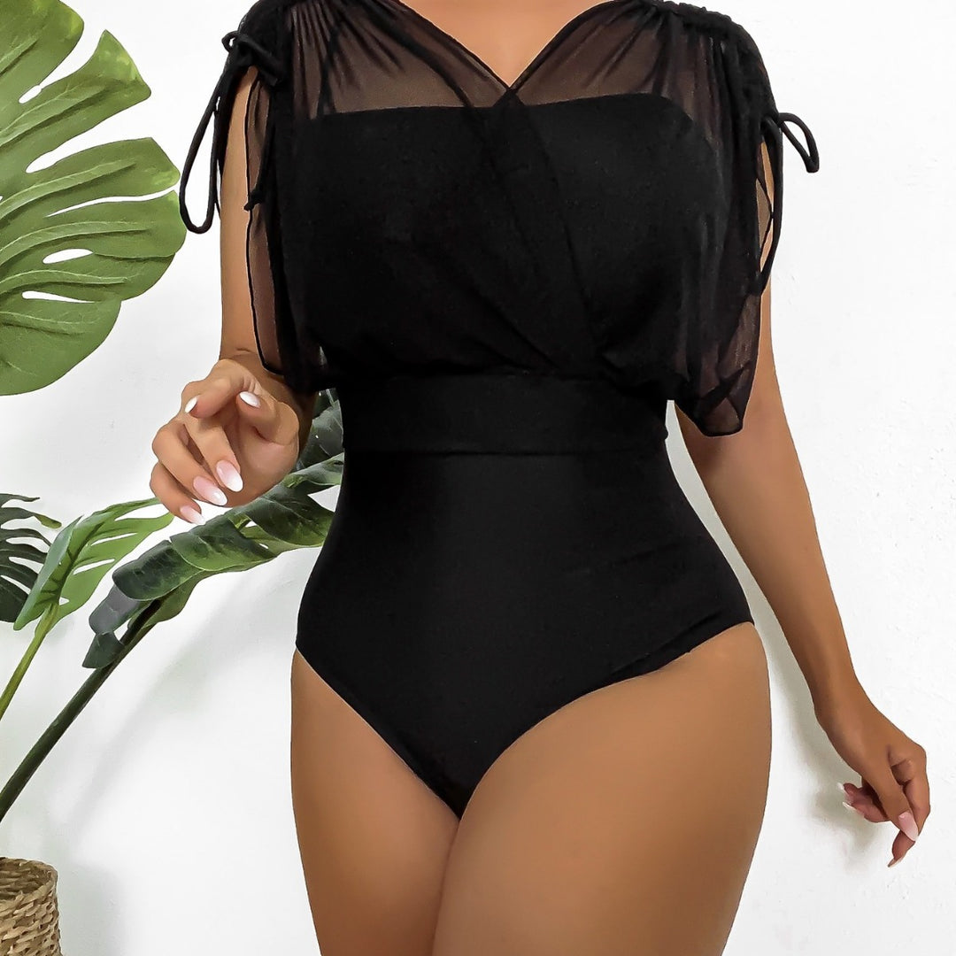 Damen Badeanzug mit elegantem Transparentshirt Echo Archiv
