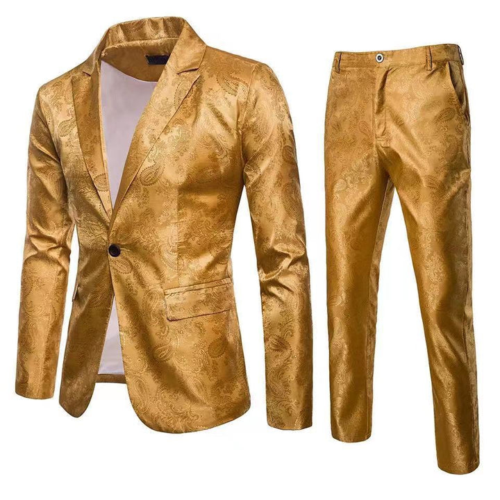 Herren elegantes Anzugset mit luxuriösem Muster Echoarchiv