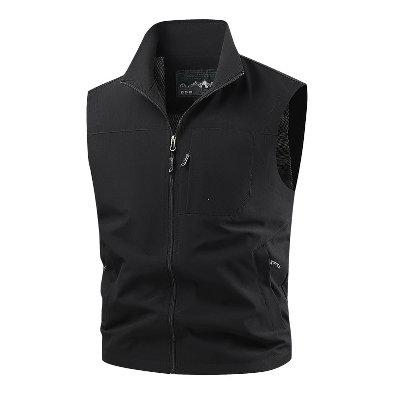 Herren Softshell-Tactical-Weste mit atmungsaktivem Mesh-Futter und Reißverschlusstaschen Echoarchiv