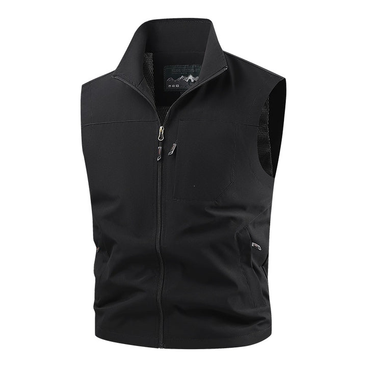 Herren Softshell-Tactical-Weste mit atmungsaktivem Mesh-Futter und Reißverschlusstaschen Echoarchiv