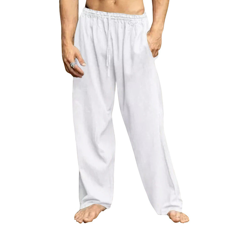 Herren nan Relaxhose mit weitem Bein elastischem Tunnelzugbund und seitlichen Eingrifftaschen Echo Archiv