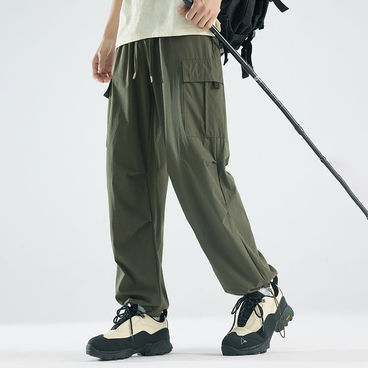 Herren Breite Tech‑Cargo‑Hose mit Utility‑Taschen und verstellbarem Bund Echoarchiv