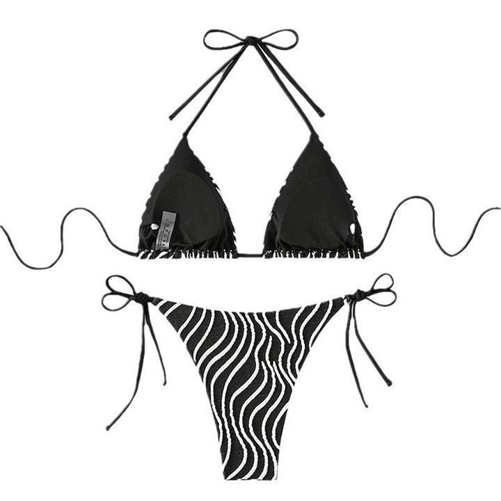 Damen Triangel-Bikini mit modischem Zebra-Design Echo Archiv