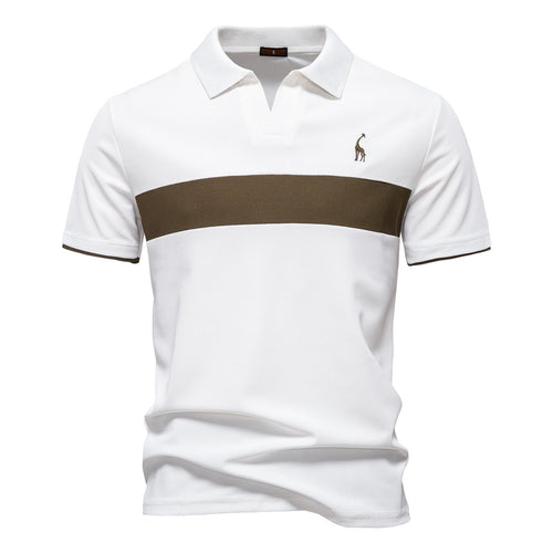 Herren Poloshirt mit modernem Blockdesign und hochwertiger Baumwollmischung Echoarchiv