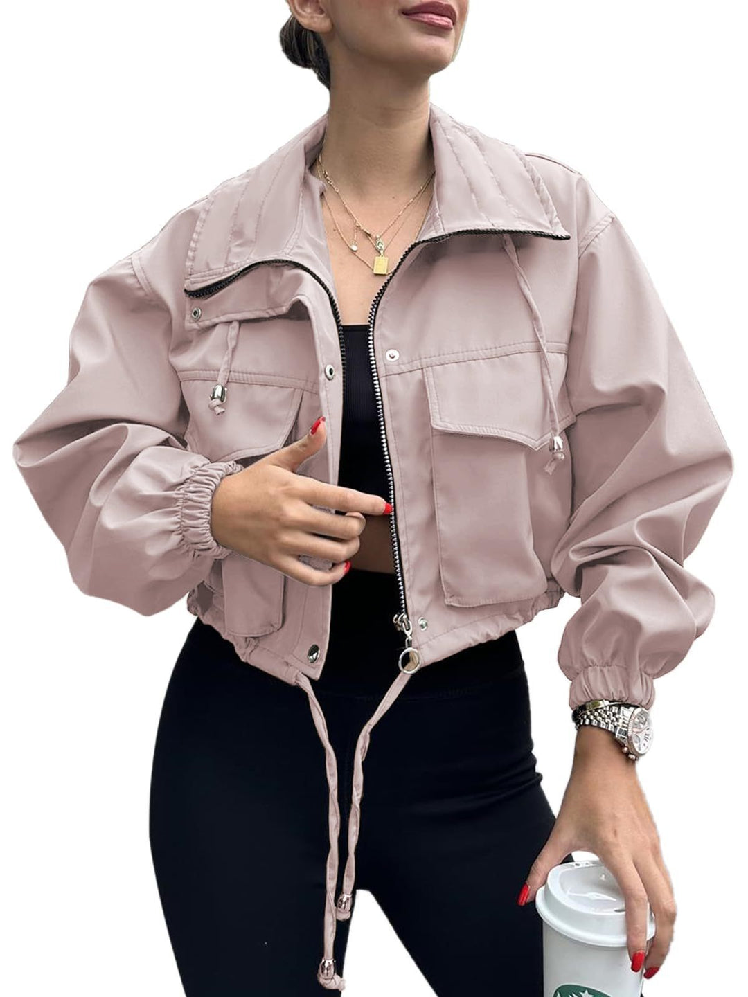 Damen Modische und sportliche Kurzjacke – Célinea