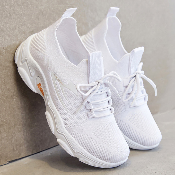 Damen nan minimalistischer Strick-Sockensneaker mit strukturiertem 3D-Obermaterial, anatomischem Memory-Fußbett und profiliertem EVA-Plateau Echo Archiv