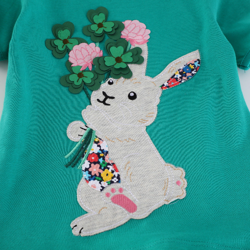 Kinder T-Shirt mit kreativem Hasen-Motiv Echo Archiv