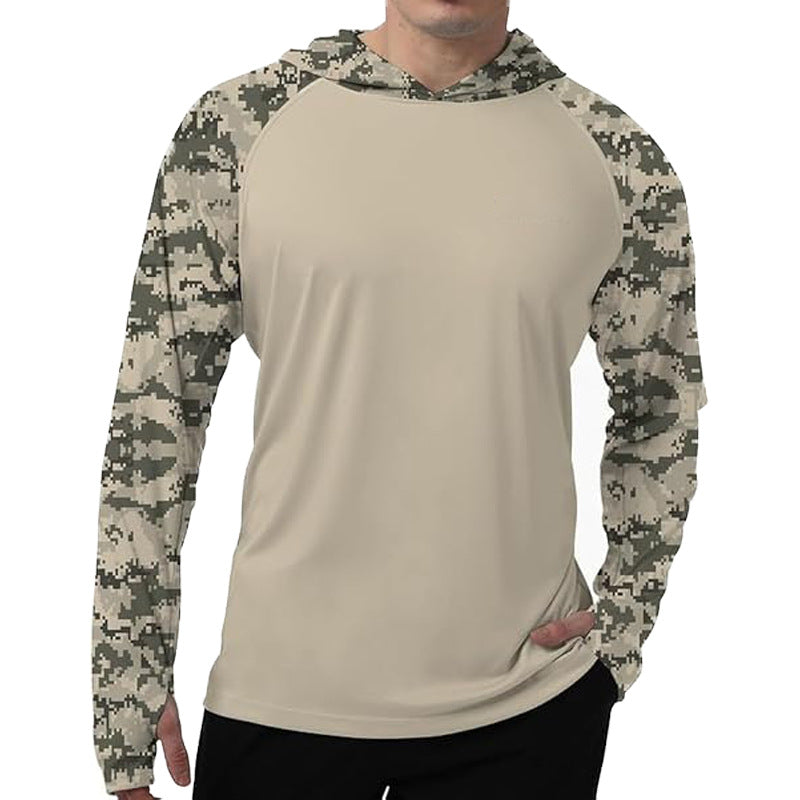Herren Sportlicher Kapuzenpullover mit abstraktem Druck – Cavarno