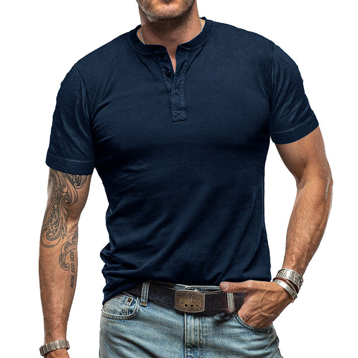 Herren Kurzarmshirt mit Knopfleiste und lässigem Design Echoarchiv