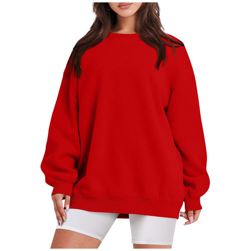 Damen nan Longline-College-Sweatshirt mit geripptem Saum, Raglanärmeln und angerauter Innenseite Echo Archiv