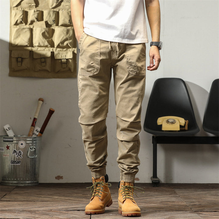Herren bequeme Cargo-Hose mit elastischem Bund und multifunktionalen Taschen Echoarchiv
