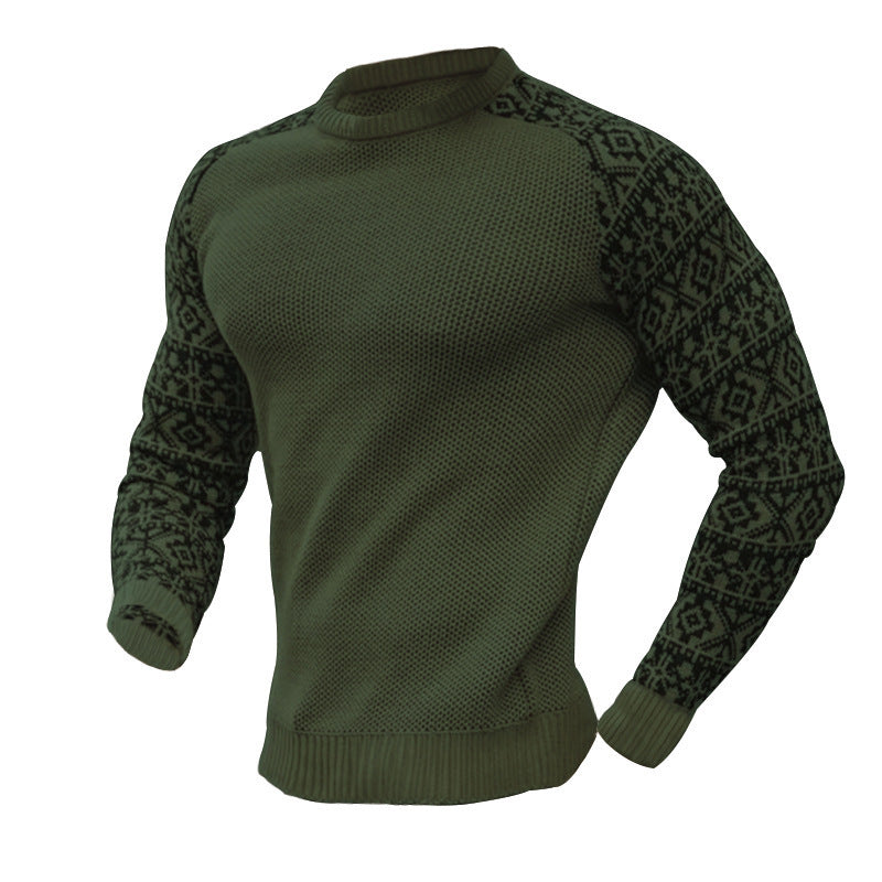 Herren Strickpullover mit grafischem Muster Echoarchiv