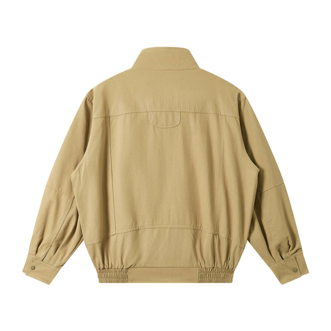 Herren Leichter Canvas-Fieldblouson mit Stehkragen, verdecktem Reißverschluss und elastischem Saum Echoarchiv