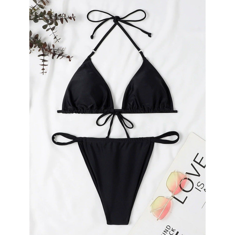 Damen Triangel-Bikini mit verstellbaren Bindebändern und elastischem Bund Echo Archiv