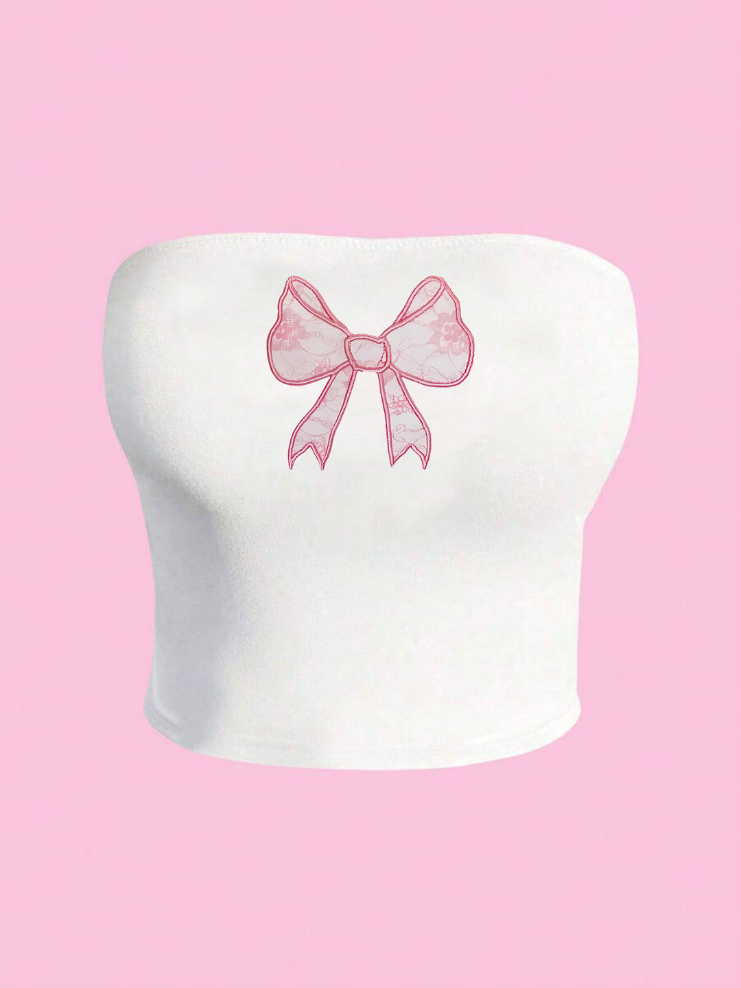 Damen Bandeau-Top mit elegantem Spitzenbandmotiv Echo Archiv