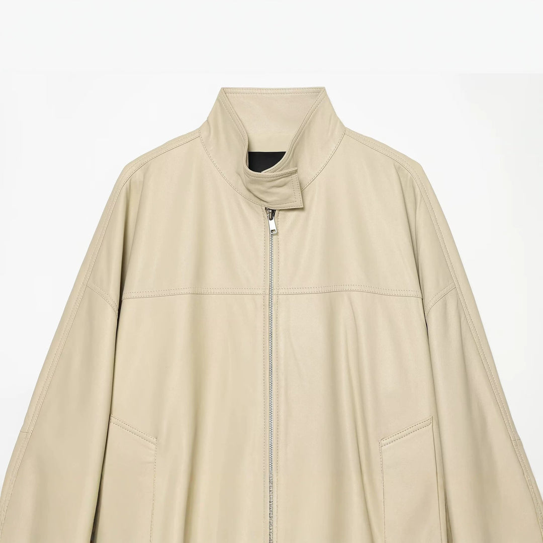 Damen Oversize Kunstleder-Blousonjacke mit Stehkragen Echo Archiv