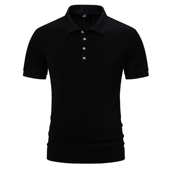 Herren modisches Kurzarm-Polohemd mit strukturiertem Design und hochwertigem Material Echoarchiv