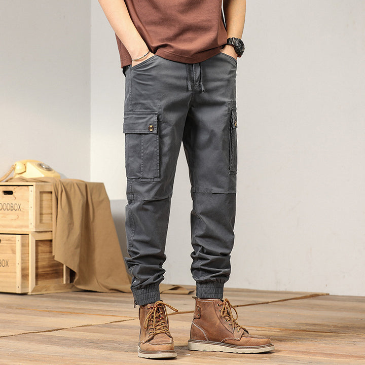 Herren Cargo-Hose mit multifunktionalen Taschen und elastischem Abschluss Echoarchiv