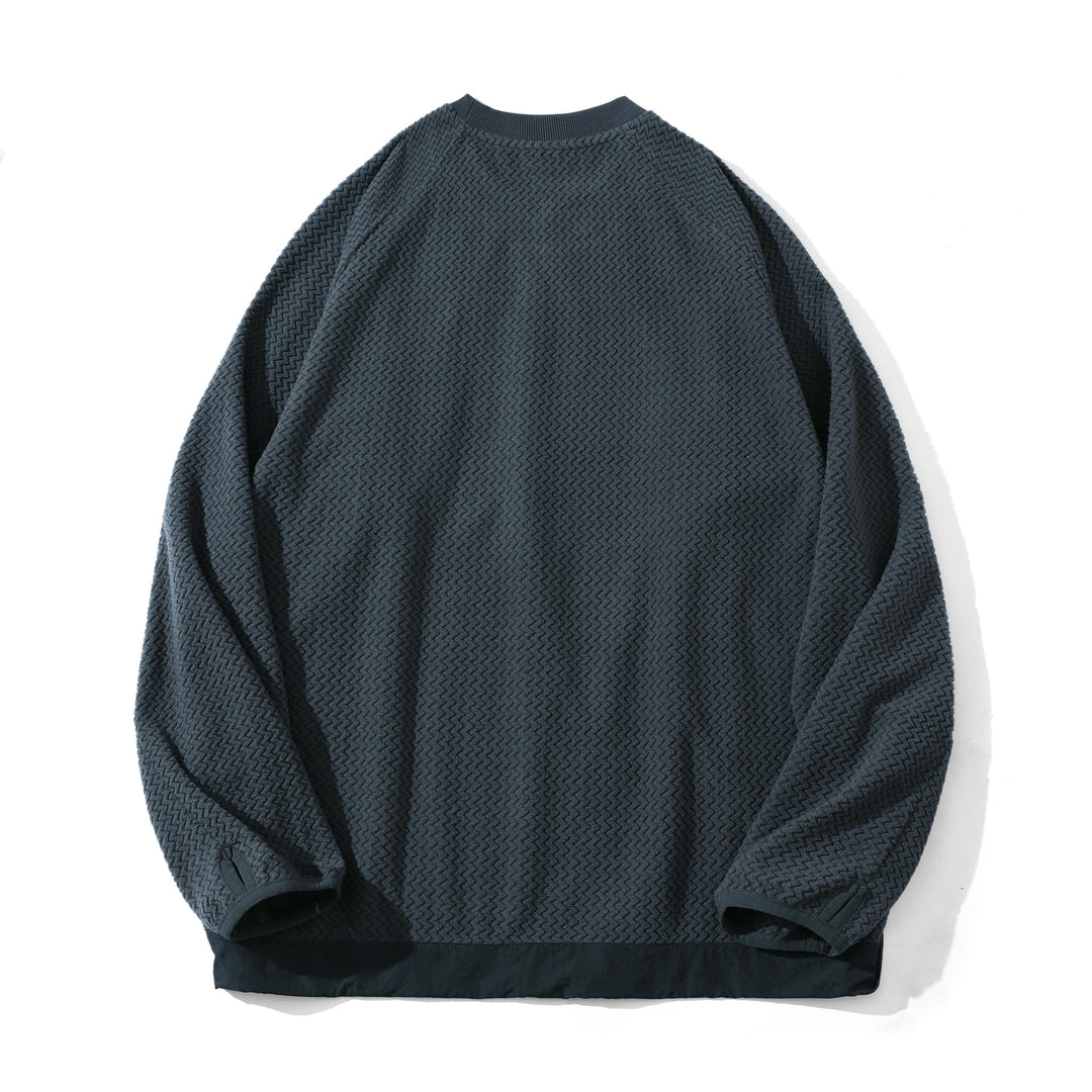 Unisex Strukturiertes Waffel‑Sweatshirt mit Brustzipptasche Echoarchiv